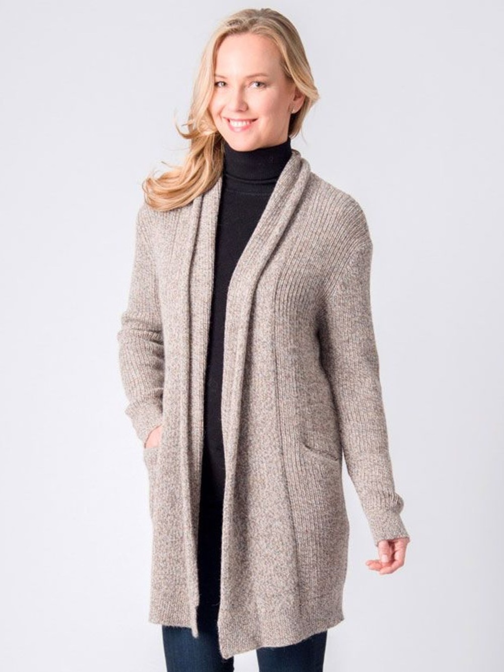 Peruvian Link Alpaca Collection Marled Cardigan Sweater